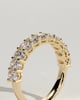 Alexandra - Oval Eternity Band Wedding Ring - Half Eternity 18k Yellow Gold