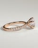 Alexandria  6 Claw Pav Round Solitaire - 18k Rose Gold