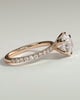 Alexandria  6 Claw Pav Round Solitaire - 18k Rose Gold