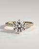 Alexandria  6 Claw Pav Round Solitaire - 18k Yellow Gold