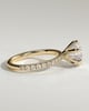 Alexandria  6 Claw Pav Round Solitaire - 18k Yellow Gold