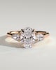 Alexia  Oval Trilogy Ring - 18k Rose Gold