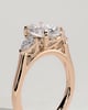 Alexia  Oval Trilogy Ring - 18k Rose Gold