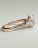 Alexia  Oval Trilogy Ring - 18k Rose Gold