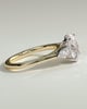 Alexia  Oval Trilogy Ring - 18k Yellow Gold / 18k White Gold