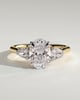 Alexia  Oval Trilogy Ring - 18k Yellow Gold / 18k White Gold