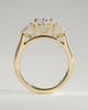 Alexia  Oval Trilogy Ring - 18k Yellow Gold