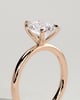 Alia - 5 Claw Pear Solitaire - 18k Rose Gold