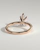 Alia - 5 Claw Pear Solitaire - 18k Rose Gold
