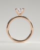 Alia - 5 Claw Pear Solitaire - 18k Rose Gold