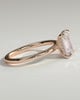 Alice - Emerald Claw Solitaire with Hidden Halo Engagement Ring - 18k Rose Gold High Setting