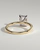 Alice - Emerald Claw Solitaire with Hidden Halo Engagement Ring - 18k Yellow Gold / 18k White Gold