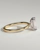 Alice - Emerald Claw Solitaire with Hidden Halo Engagement Ring - 18k Yellow Gold / 18k White Gold