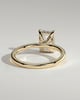Alice - Emerald Claw Solitaire with Hidden Halo Engagement Ring - 18k Yellow Gold