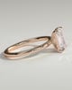 Alina - Emerald Claw Solitaire Engagement Ring - 18k Rose Gold High Setting