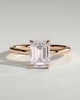 Alina - Emerald Claw Solitaire Engagement Ring - 18k Rose Gold High Setting