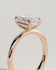 Alina - 4 Claw Emerald Solitaire - 18k Rose Gold High Setting
