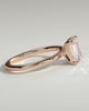 Alina - Emerald 4 Claw Solitaire Engagement Ring - 18k Rose Gold High Setting