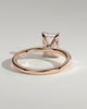 Alina - Emerald Claw Solitaire Engagement Ring - 18k Rose Gold High Setting