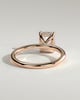 Alina - 4 Claw Emerald Solitaire - 18k Rose Gold High Setting