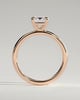 Alina - 4 Claw Emerald Solitaire - 18k Rose Gold High Setting