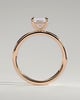 Alina - Emerald Claw Solitaire Engagement Ring - 18k Rose Gold High Setting
