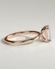 Alina - 4 Claw Emerald Solitaire - 18k Rose Gold High Setting