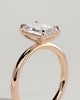 Alina - Emerald Claw Solitaire Engagement Ring - 18k Rose Gold High Setting