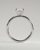 Alina - Emerald Claw Solitaire Engagement Ring - 18k White Gold High Setting