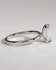 Alina - Emerald Claw Solitaire Engagement Ring - 18k White Gold High Setting
