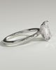 Alina - Emerald Claw Solitaire Engagement Ring - 18k White Gold High Setting