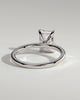 Alina - Emerald Claw Solitaire Engagement Ring - 18k White Gold High Setting