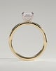 Alina - Emerald Claw Solitaire Engagement Ring - 18k Yellow Gold / 18k White Gold High Setting
