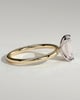 Alina - Emerald Claw Solitaire Engagement Ring - 18k Yellow Gold / 18k White Gold High Setting