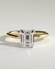 Alina - 4 Claw Emerald Solitaire - 18k Yellow Gold / 18k White Gold High Setting
