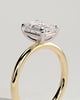 Alina - 4 Claw Emerald Solitaire - 18k Yellow Gold / 18k White Gold High Setting