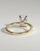 Alina - Emerald Claw Solitaire Engagement Ring - 18k Yellow Gold / 18k White Gold High Setting