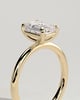 Alina - Emerald 4 Claw Solitaire Engagement Ring - 18k Yellow Gold High Setting