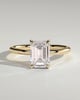 Alina - Emerald Claw Solitaire Engagement Ring - 18k Yellow Gold High Setting