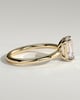 Alina - 4 Claw Emerald Solitaire - 18k Yellow Gold Low Setting