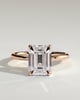 Alina - 4 Claw Emerald Solitaire - 4ct Rose Gold