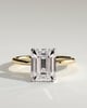 Alina - 4 Claw Emerald Solitaire - 4ct Yellow Gold/White Gold