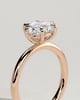 Allison - Oval East-West Solitaire - 18k Rose Gold
