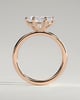 Allison - Oval East-West Solitaire - 18k Rose Gold