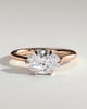 Allison - Oval East-West Solitaire - 18k Rose Gold