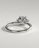 Allison - Oval East-West Solitaire - 18k White Gold