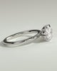 Allison - Oval East-West Solitaire - 18k White Gold