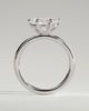 Allison - Oval East-West Solitaire - 18k White Gold