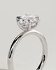 Allison - Oval East-West Solitaire - 18k White Gold
