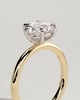 Allison - Oval East-West Solitaire - 18k Yellow Gold / 18k White Gold